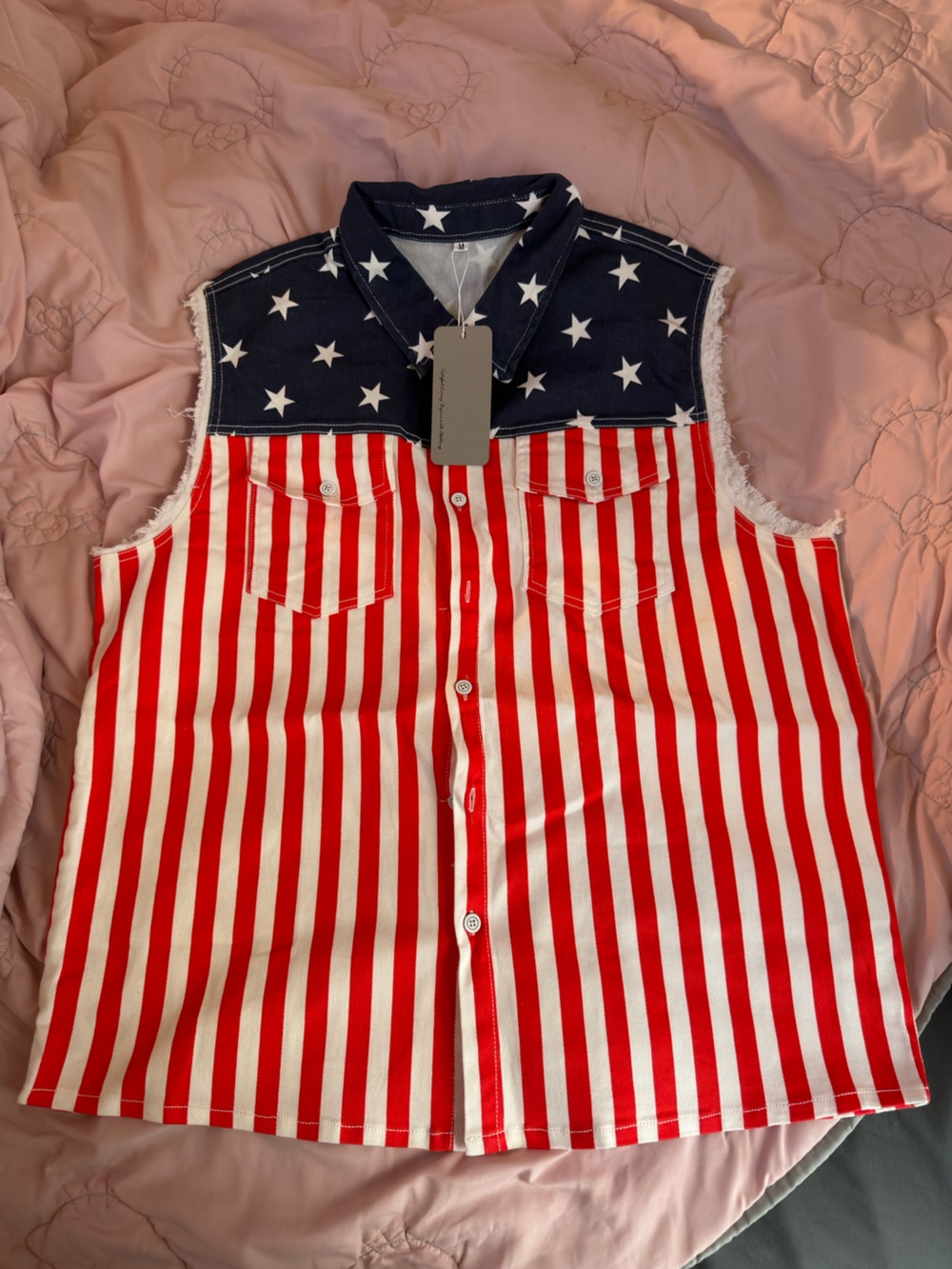 American flag cargo shirt